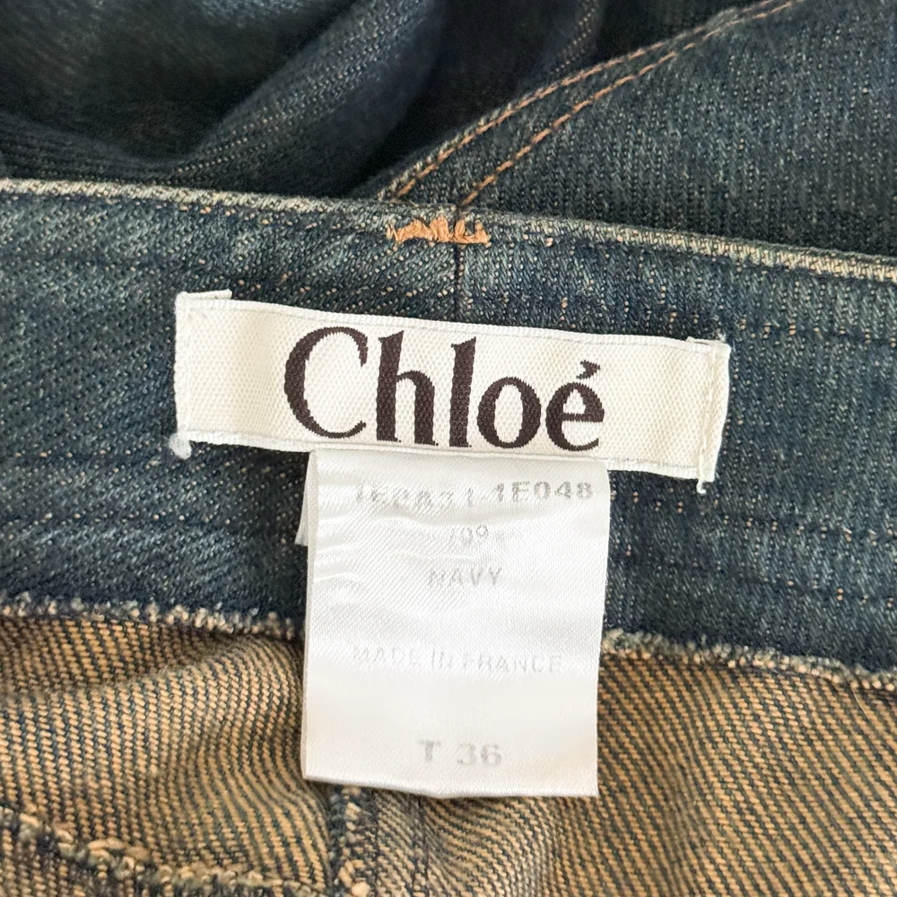 Chloé S/S 2001 by Stella McCartney Vintage Dark Wash Sequin Horse